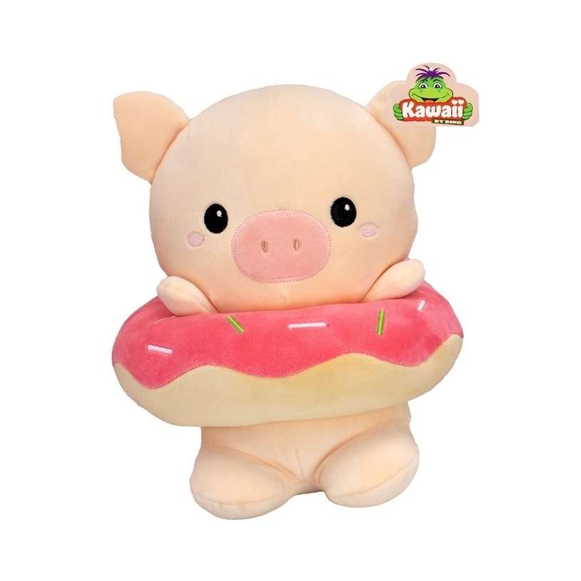 Minkštas pliušinis žaislas — „donuto“ formos 23 cm