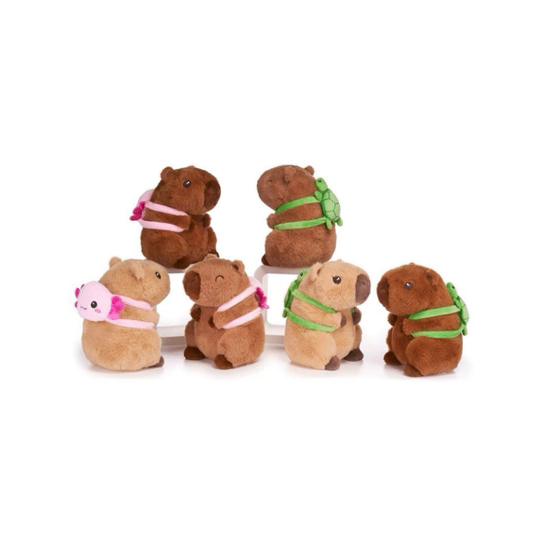 Minkšti pliušiniai žaislai Capybara su kuprine