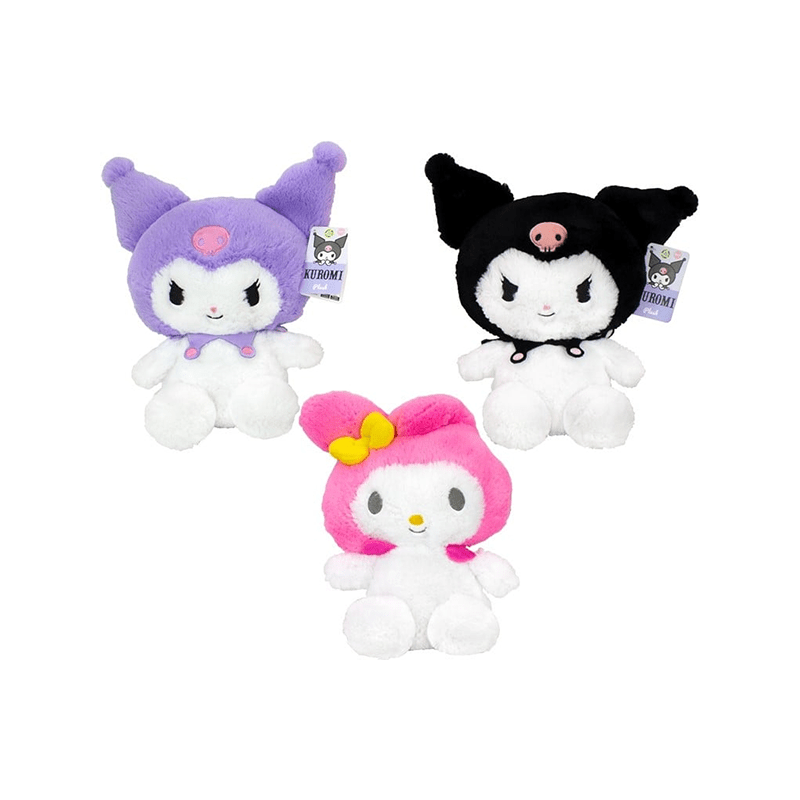 Minkštas pliušinis žaislas Hello Kitty Kuromi / Melody 28 cm