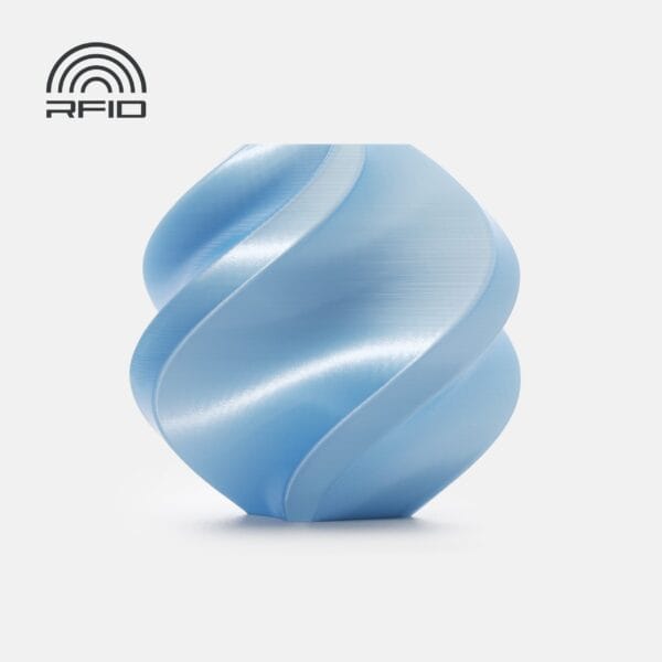 Bambu Lab PLA Silk+ Baby Blue 3D Plastikas Bambulab Filament with spool 1.75mm 1kg