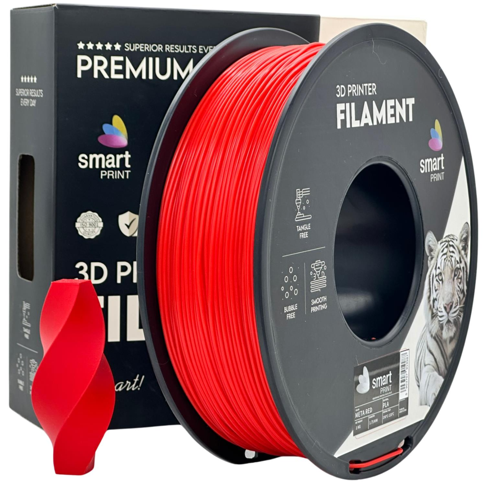 PLA meta red 3D Plastikas Smart Print 1.75mm 1kg