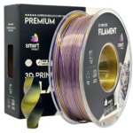 Silk PLA Tri Color Black Gold Purple 3D Plastikas Smart Print 1.75mm 1kg