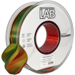 Silk PLA Tri Color Red Yellow Green 3D Plastikas Professional LAB 1.75mm 1kg