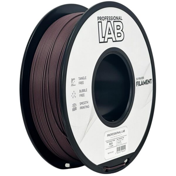 PLA Carbon Fiber Red 3D Plastikas Professional LAB 1.75mm 1kg