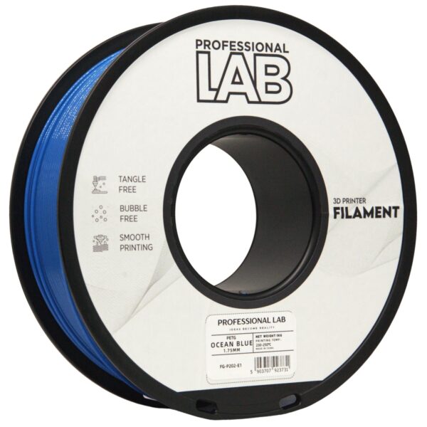 PETG Ocean Blue 3D Plastikas Professional LAB 1.75mm 1kg