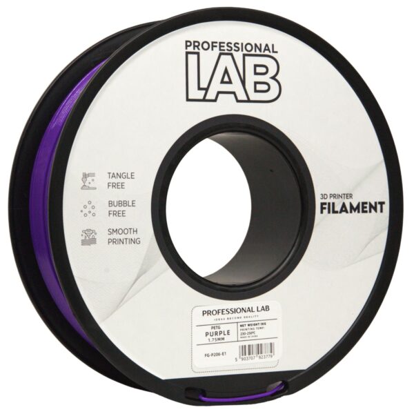 PETG Purple 3D Plastikas Professional LAB 1.75mm 1kg