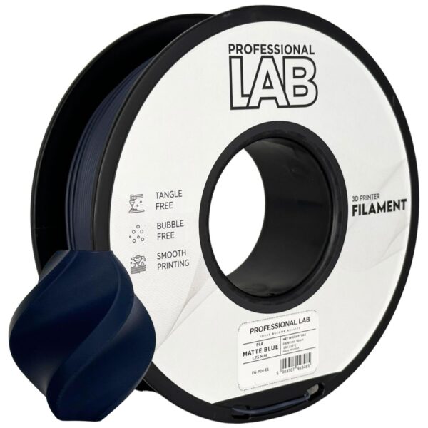 PLA Matte Blue 3D Plastikas Professional LAB 1.75mm 1kg