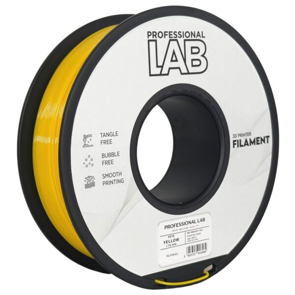 PETG Yellow 3D Plastikas Professional LAB 1.75mm 1kg