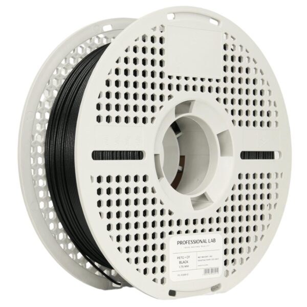 PETG Carbon Fiber Black 3D Plastikas Professional LAB 1.75mm 1kg