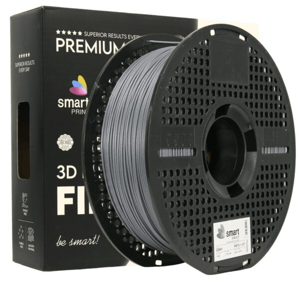 PETG Carbon Fiber Gray 3D Plastikas Smart Print 1.75mm 1kg