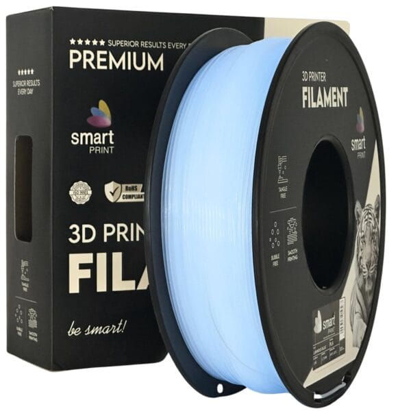 PLA Luminous Blue 3D Plastikas Smart Print 1.75mm 1kg