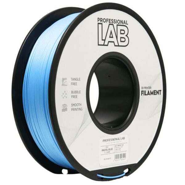 PLA Pastel Blue 3D Plastikas Professional LAB 1.75mm 1kg