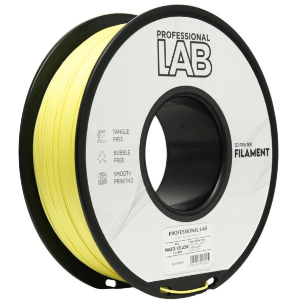 PLA Pastel Yellow 3D Plastikas Professional LAB 1.75mm 1kg