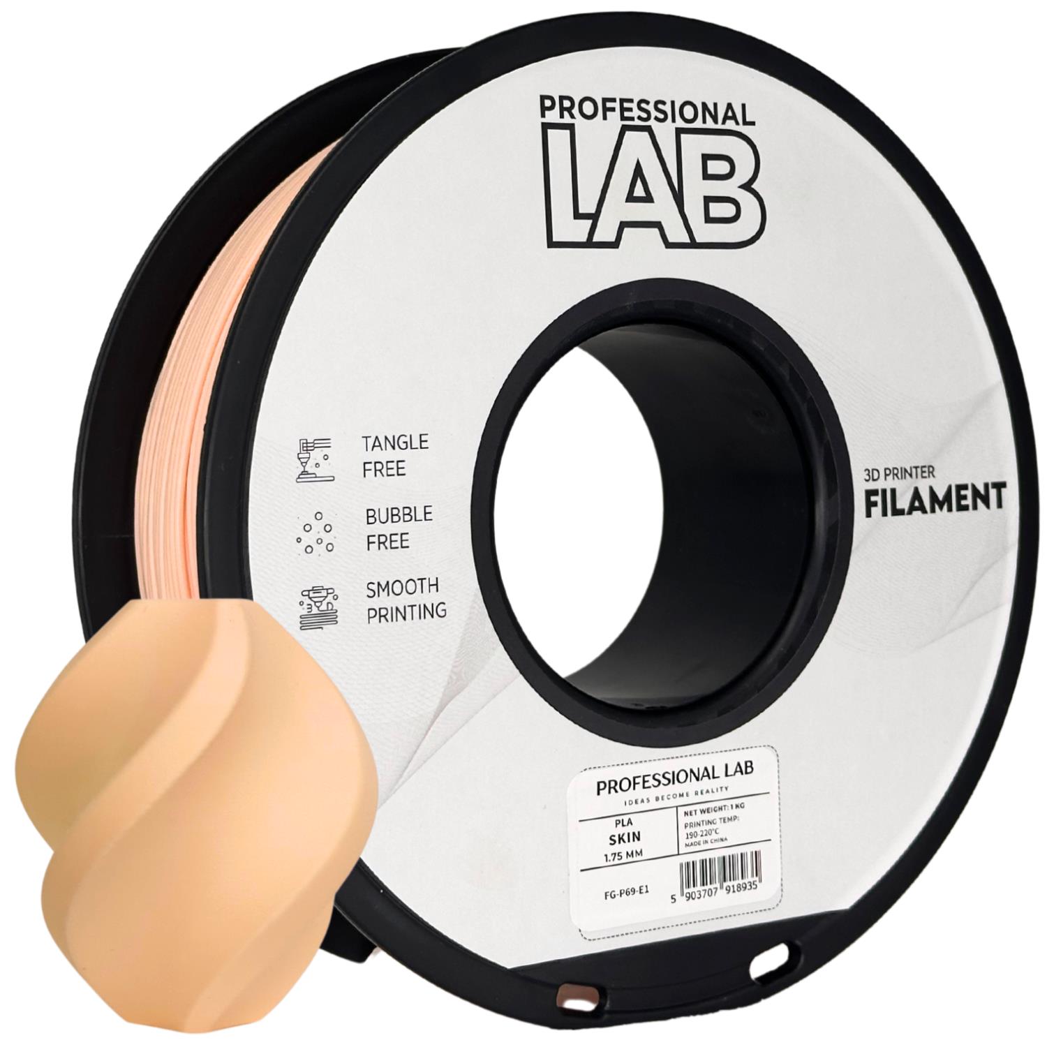 P69 PLA Skin PLA Skin 3D Plastikas Professional LAB 1.75mm 1kg - Vaizdas 1