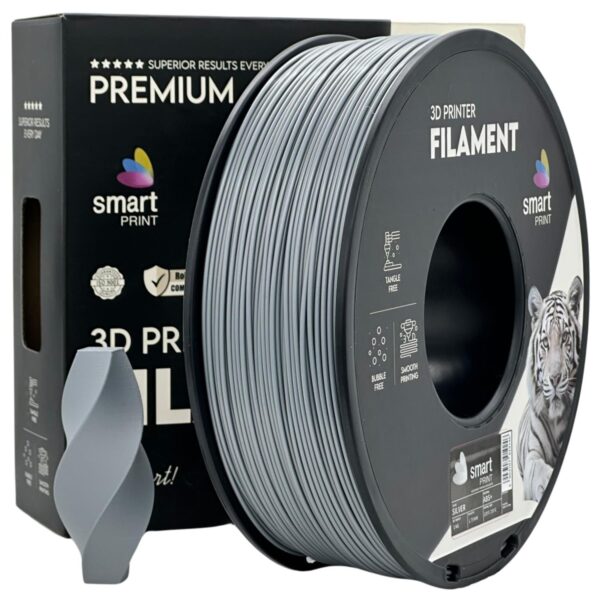 ABS+ Silver 3D Plastikas Smart Print 1.75mm 1kg