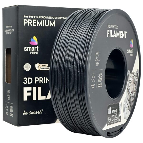 ASA Glass Fiber Black 3D Plastikas Smart Print1.75mm 1kg
