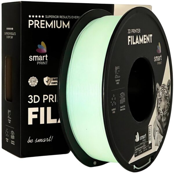 PLA Luminous White 3D Plastikas Smart Print 1.75mm 1kg
