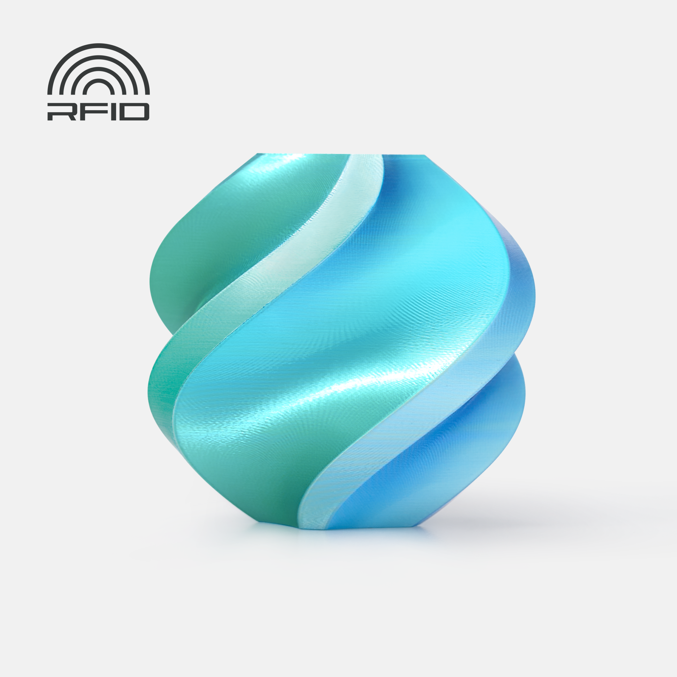 Blue Hawaii (13904) Bambu Lab PLA Silk Multi-Color Blue Hawaii Mėlyną ir žalią 3D Plastikas Bambulab Filament With Spool1.75mm 1kg - Vaizdas 1