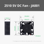 Bambu Lab 2510 5V DC Fan with SH1.0 Connector JA001 Bambulab - Vaizdas 3