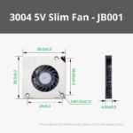 Bambu Lab 3004 5V Slim Micro Fan with 2pin SH1.0 JB001 Bambulab - Vaizdas 3