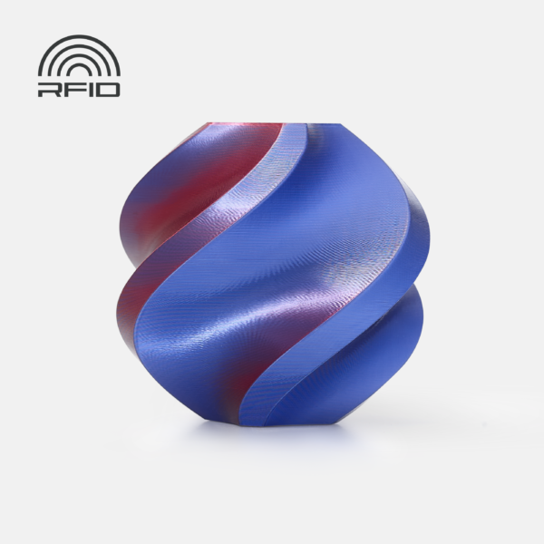 Bambu Lab PLA Silk Multi-Color Midnight Blaze Mėlyną ir Raudoną Bambulab Filament With Spool1.75mm 1kg