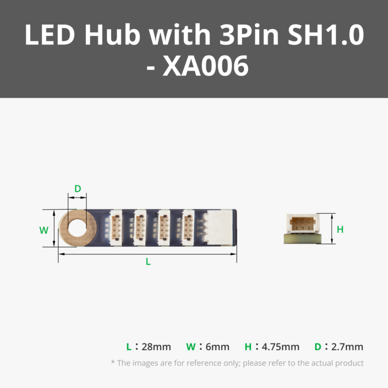 Bambu Lab WS2812 LED Hub with 3Pin SH1.0 Connector (1PCS) XA006 Bambulab - Vaizdas 2