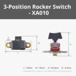 Bambu Lab Three-Position Rocker Switch Module with 3Pin SH1.0 Connector(1PCS) XA010 Bambulab - Vaizdas 2