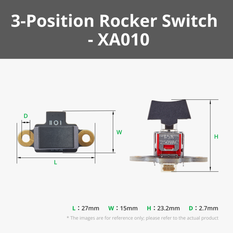 Bambu Lab Three-Position Rocker Switch Module with 3Pin SH1.0 Connector(1PCS) XA010 Bambulab - Vaizdas 2