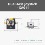 Bambu Lab Dual-Axis Joystick Module with 3Pin SH1.0 Connectors XA011 Bambulab - Vaizdas 2