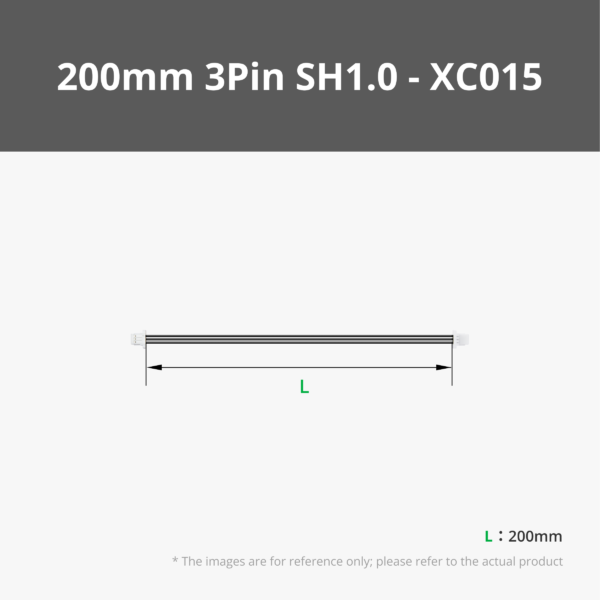Bambu Lab 200mm Wire with 3Pin SH1.0 Connectors (2PCS) XC015 Bambulab