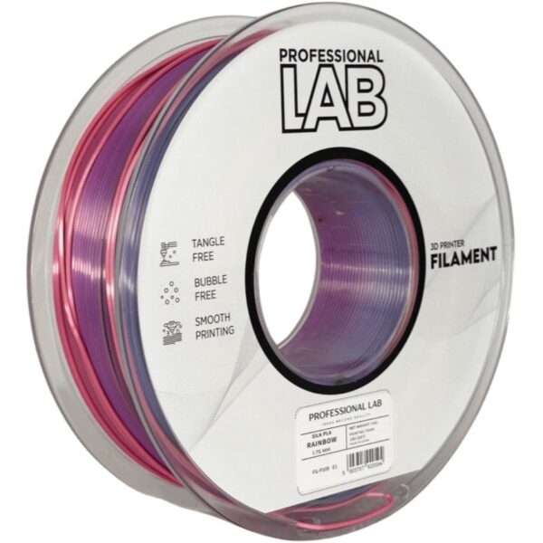 Silk PLA Rainbow 3D Plastikas Professional LAB 1.75mm 1kg